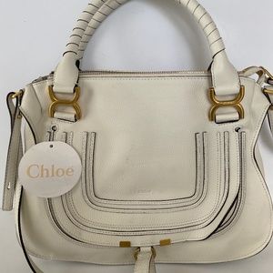 Chloe Medium Marcie Ivory Leather Bag